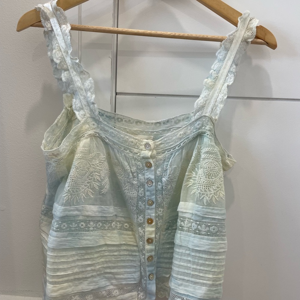LoveShackFancy Sully Heritage Cotton Tank